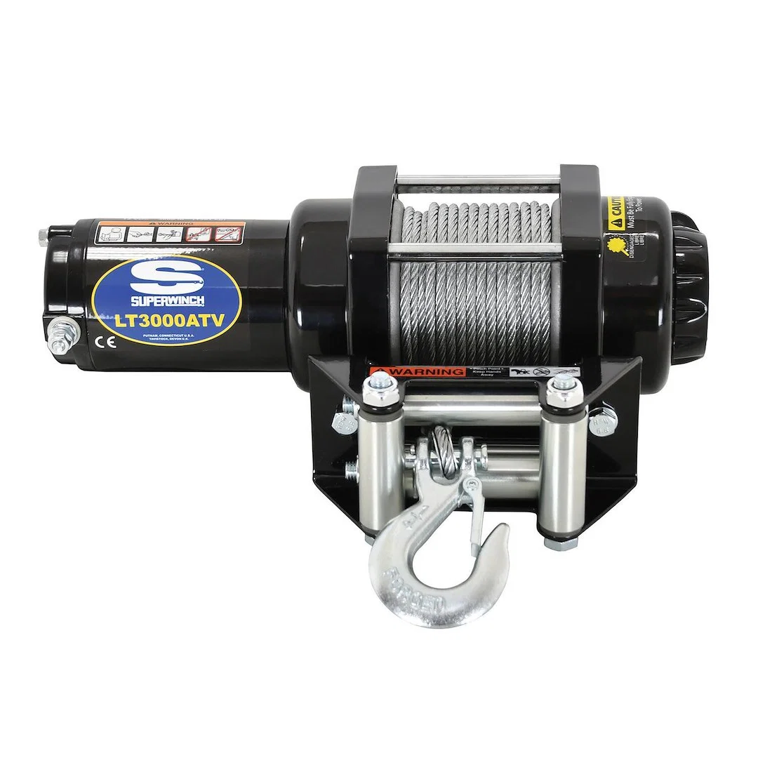 1130220 – SUPERWINCH Winch, Vehicle Mounted ATV Winch 12 Volt Electric 3000 Pound Line Pull Capacity 50 Foot Wire Rop...